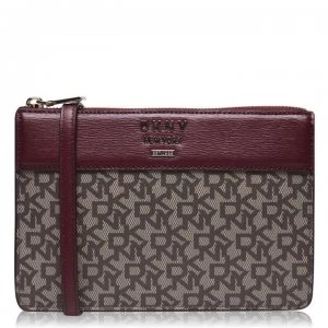 Image of DKNY Logo Zip Top Bag - ECRU BLOOD 4ED