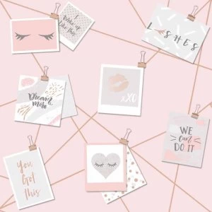 Image of Holden Dream Lashes Pink Rose Gold Wallpaper