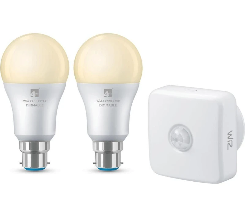 Image of 4lite WiZ Connected A60 Warm White WiFi LED Smart Bulb - B22 Bayonet C