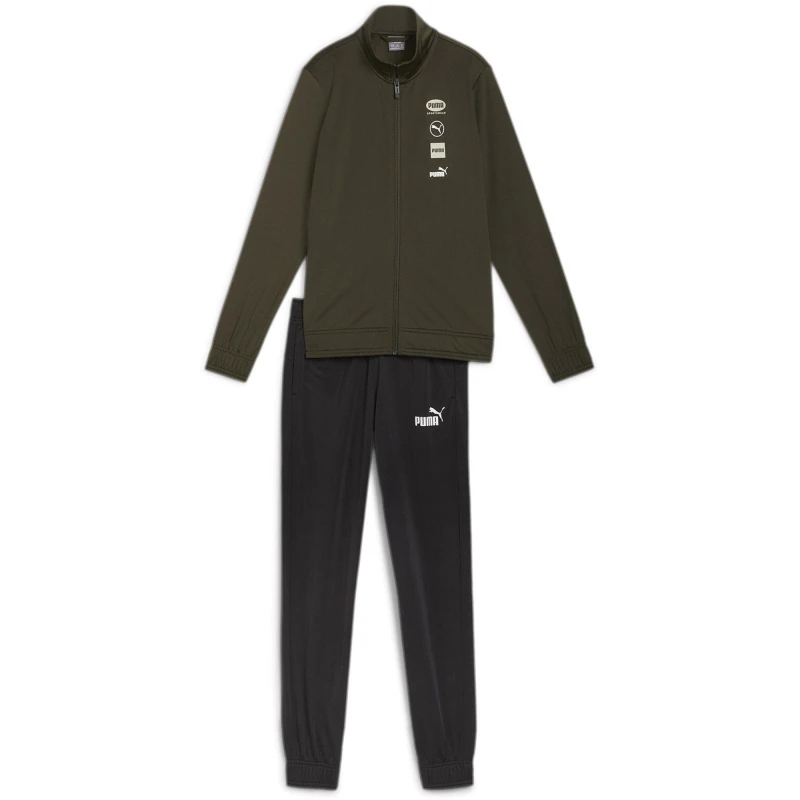 Image of Puma Logo Tracksuit Set Juniors - Green Green 7 - 8 Years