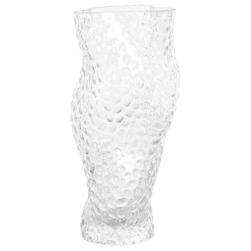 Image of Beliani Flower Vase Elatos Glass 23cm Transparent
