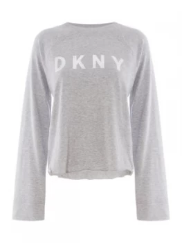 Image of DKNY Iridescent logo sweat top Grey