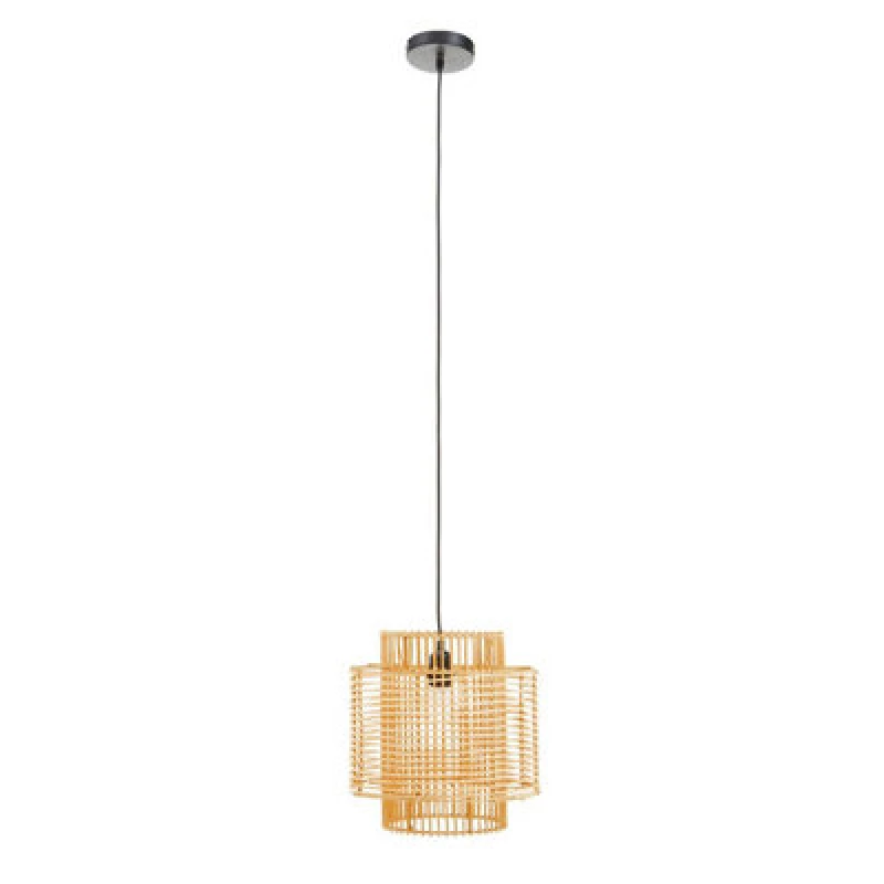 Image of Orsina Natural Rattan Overlapping Pendant Lamp, Eco-Friendly Hanging Rattan Pendant Light, Durable Hanging Lamp