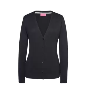 Image of Brook Taverner Womens/Ladies Augusta V Neck Cardigan (S) (Black)