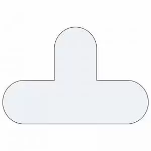 Image of Floor Signals - T - H.200 x W.300 - Pack of 50 - White