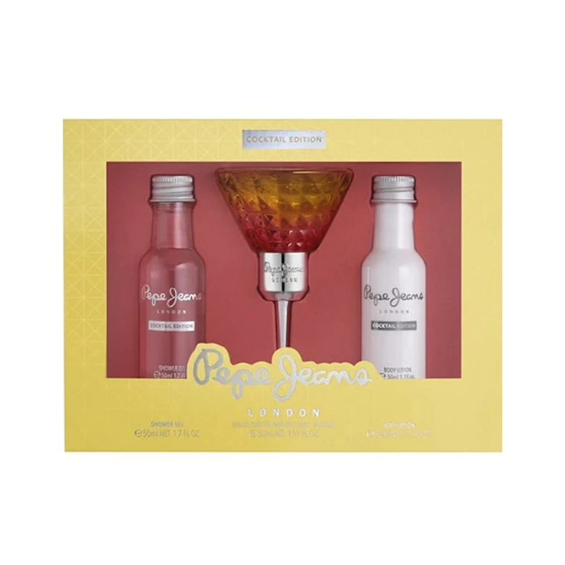 Image of Pepe Jeans For Her Cocktail Gift Set 30ml Eau de Parfum + 50ml Shower Gel + 50ml Body Lotion