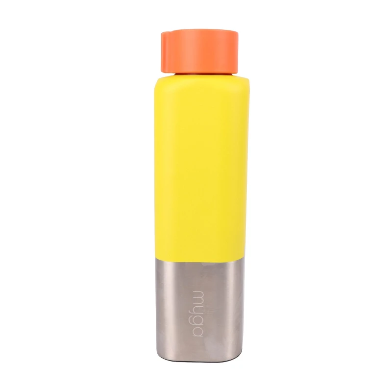 Image of Myga 650ml Maui Insulated Water Bottle in Yellow Yellow Unisex