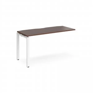 Image of Adapt II Add On Unit Single 1400mm x 600mm - White Frame Walnut top