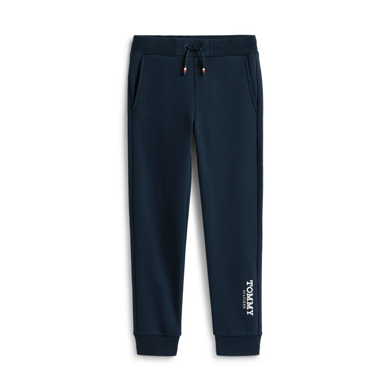 Image of Tommy Hilfiger Kids Mono Closed Hem Fleece Joggers Night Navy C1G male 10Y