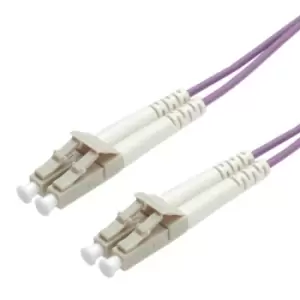 Image of Value Fibre Optic Jumper Cable, 50/125 µm, LC/LC, OM4, purple 0.5 m