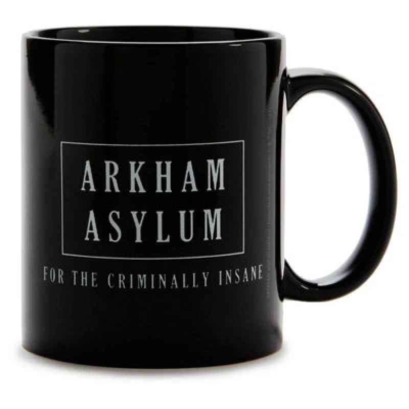 Image of Batman Batman Official Core Arkham Asylum Mug - Black One Size Unisex 5056762888313