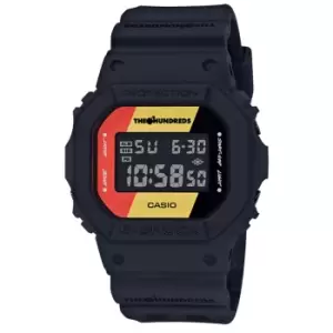 Image of Casio G-Shock X The Hundreds Limited Edition 35th Anniversary Retro Digital LCD Dial Black Resin Strap Mens Watch DW-5600HDR-1ER RRP £139