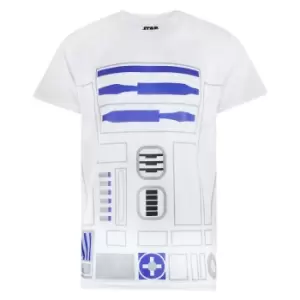 Image of Star Wars Mens R2D2 Costume T-Shirt (S) (White)