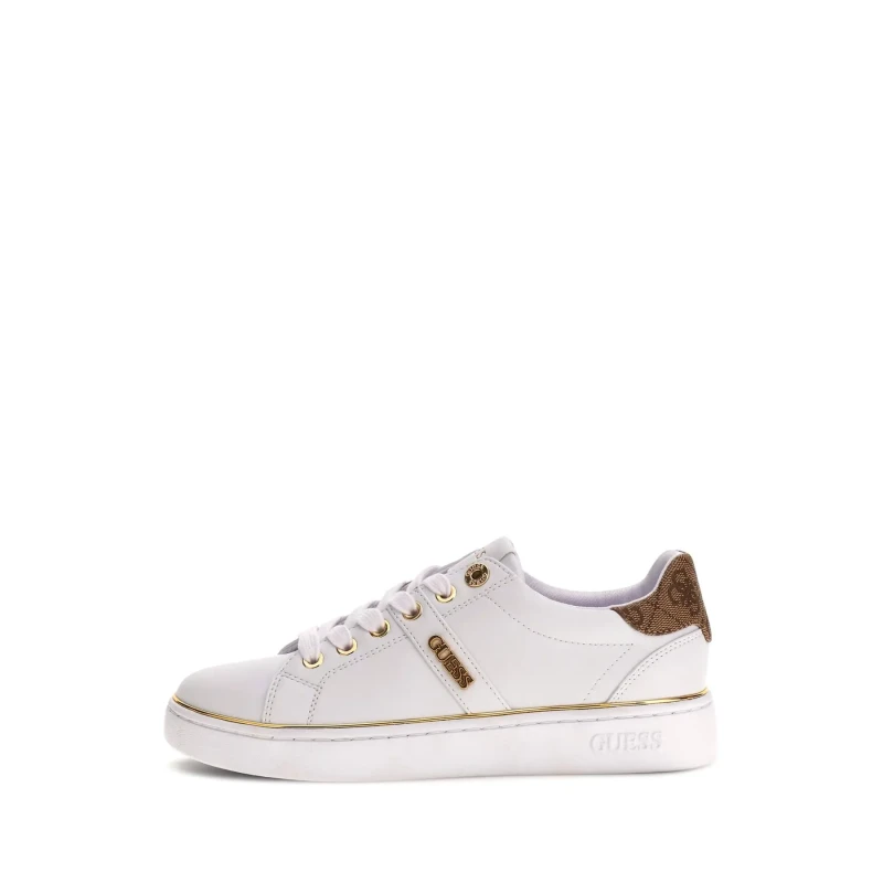 Image of Guess Womens Trainers Guess Britz Blanc Female 36 FLFBTZ-ELE12-WHITE