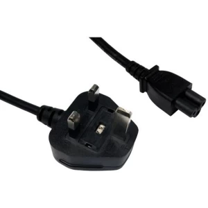 Image of Spire UK Power Lead, Cloverleaf, Moulded Plug, 1.8 Metres