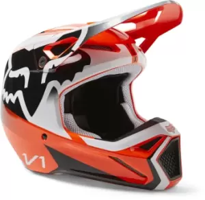 Image of FOX V1 Leed Motocross Helmet, orange, Size S, orange, Size S