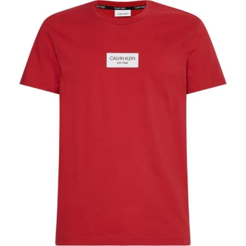 Image of Calvin Klein Box Logo T Shirt - True Rose