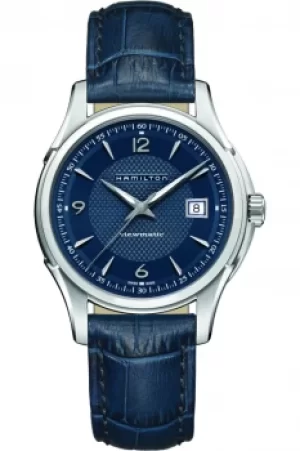Image of Hamilton Jazzmaster Viewmatic Blue 40 leather H32515641