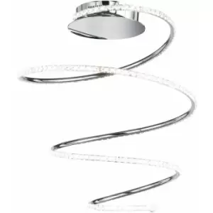 Image of Wofi Soller Crystal Ceiling Light - Chrome