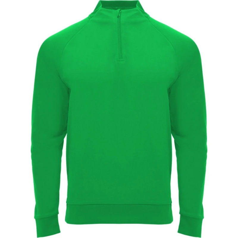 Image of ROLY Epiro Quarter Zip Long-Sleeved Sweatshirt in Green Size: 4 Years Green Unisex 4 Years