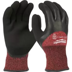 Image of Milwaukee Winter Lined Cut Level 3 Work Gloves Black / Red L Pack of 1