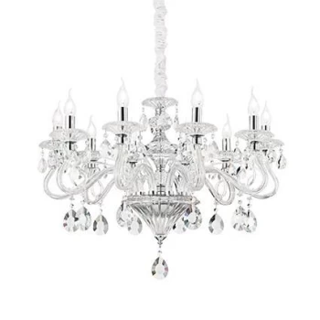 Image of Negresco 8 Light Chandelier Clear Glass, E14