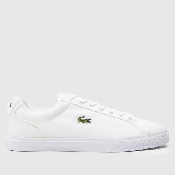 Image of Lacoste lerond bl textile trainers in white White UK 11 (EU 46)