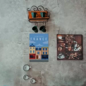 Image of France Multicolor Decorative Metal Wall Accessory