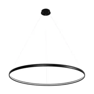 Image of Carlo Integrated LED Pendant Ceiling Light, Matt Black, 4000K, 2280lm