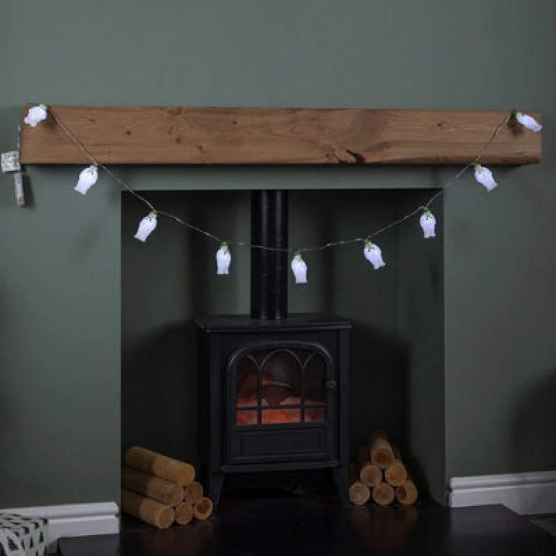 Image of Samuel Alexander 1.8M Battery Powered The Snowman Christmas String Lights With 10 Ice White Leds