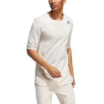 Image of adidas Primeblue Always Om Yoga Henley Long-Sleeve Top Me - Wonder White