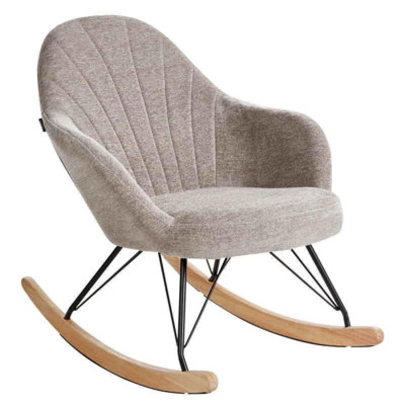 Image of Beliani Rocking Chair Skale Fabric Taupe
