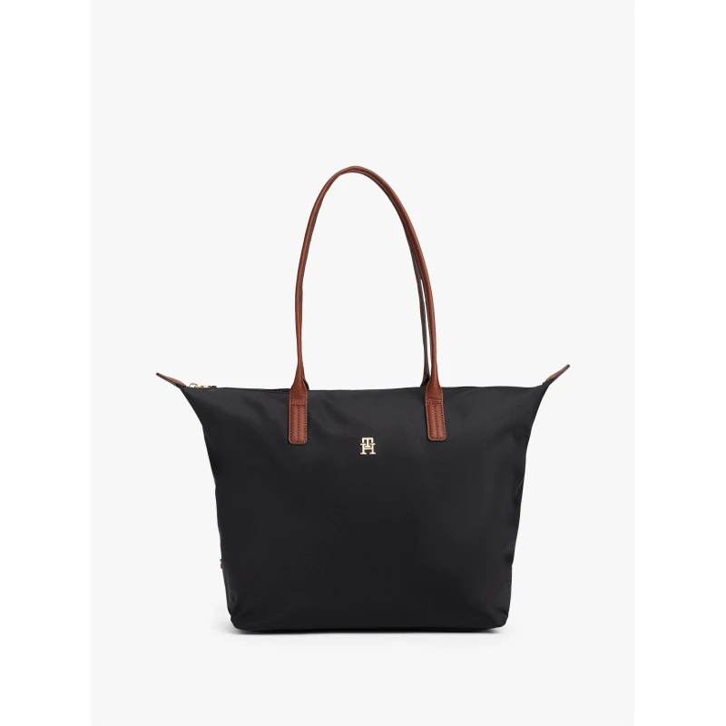 Image of Tommy Hilfiger Womens Popette Nylon Tote Bag Black Female