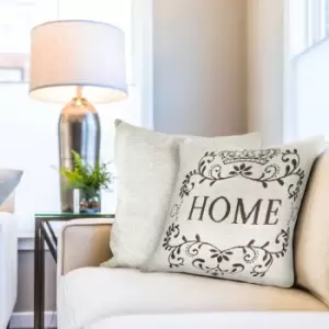 Image of Emma Barclay Amor Home Chenille Cushion Cover, Natural, 43 x 43 Cm