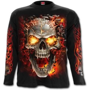 Image of SkullBlast Mens Medium Long Sleeve T-Shirt - Black