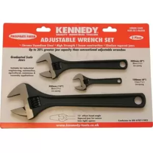 Image of Kennedy 4"/8"/12" Phosphate Finish Adjustable Wrench Set