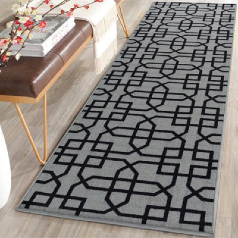 Image of Smart Living Smart Living Siam Heavy Duty Machine Washable Hallway Kitchen Non Slip Door Mat in Grey Size: 80cm x 150cm Grey 80cm x 150cm Unisex 867