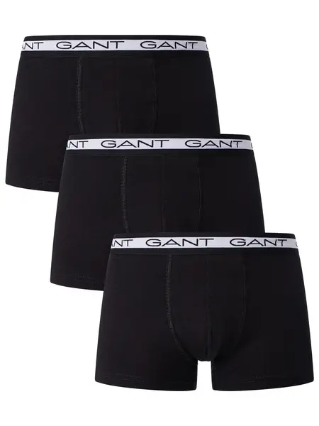 Image of Gant 3 Pack Basic Trunks Black M
