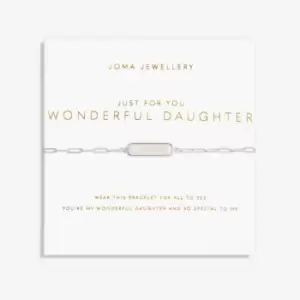 Image of Just For You Wonderful Daughter Silver 18cm + 3cm Bracelet 6357