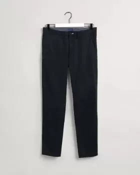 Image of GANT Men Hallden Slim Fit Twill Chinos (40-32) Black