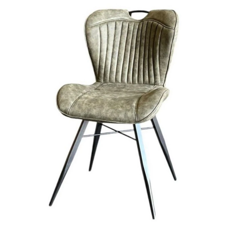 Image of Jaipur Furniture Ltd Mala Dining Fabric Chair with Metal Legs (Set of 2) - Green/Black - Assembly Required in Green Green Unisex