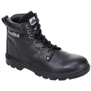 Image of Portwest Mens Steelite Thor S3 Leather Safety Boots (6.5 UK) (Black) - Black