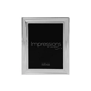 Image of 5" x 7" - IMPRESSIONS? Silver Plated Frame with Beaded Edge