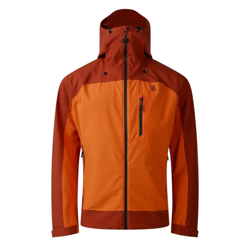 Image of Dare 2b Mens Torrek III Hooded Walking Waterproof Jacket in Burnt Orange Size: Medium Burnt Orange Male M