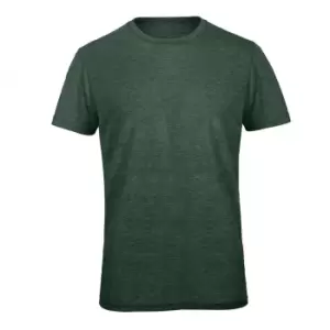 Image of B&C Mens Favourite Short Sleeve Triblend T-Shirt (L) (Heather Forest Green)