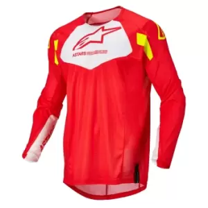 Image of Alpinestars Techstar Factory Jersey Red Fluo White Yellow Fluo M
