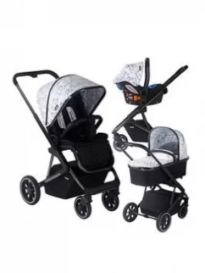 Image of My Babiie Dani Dyer Metallic Navy Marble Belgravia Travel System, Navy