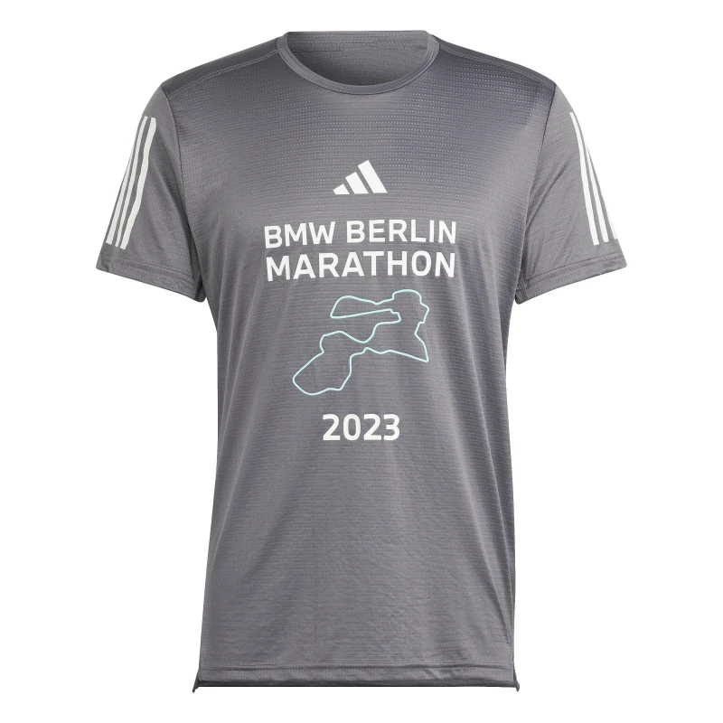 Image of adidas BMW BERLIN-MARATHON 2023 Event T-Shirt Mens - Grey Grey XS