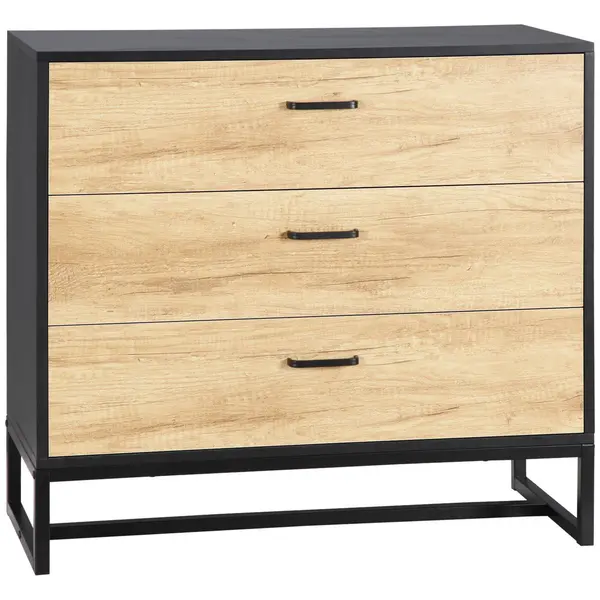 Image of HOMCOM Chest Of Drawers, 3 Drawer Unit Storage Cabinet
