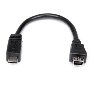 Image of Startech 6" Micro USB to Mini USB Adapter MF Cable